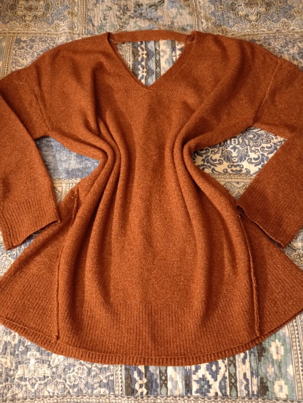 Boho Oversized Knit Sweater- Rustic  Color
